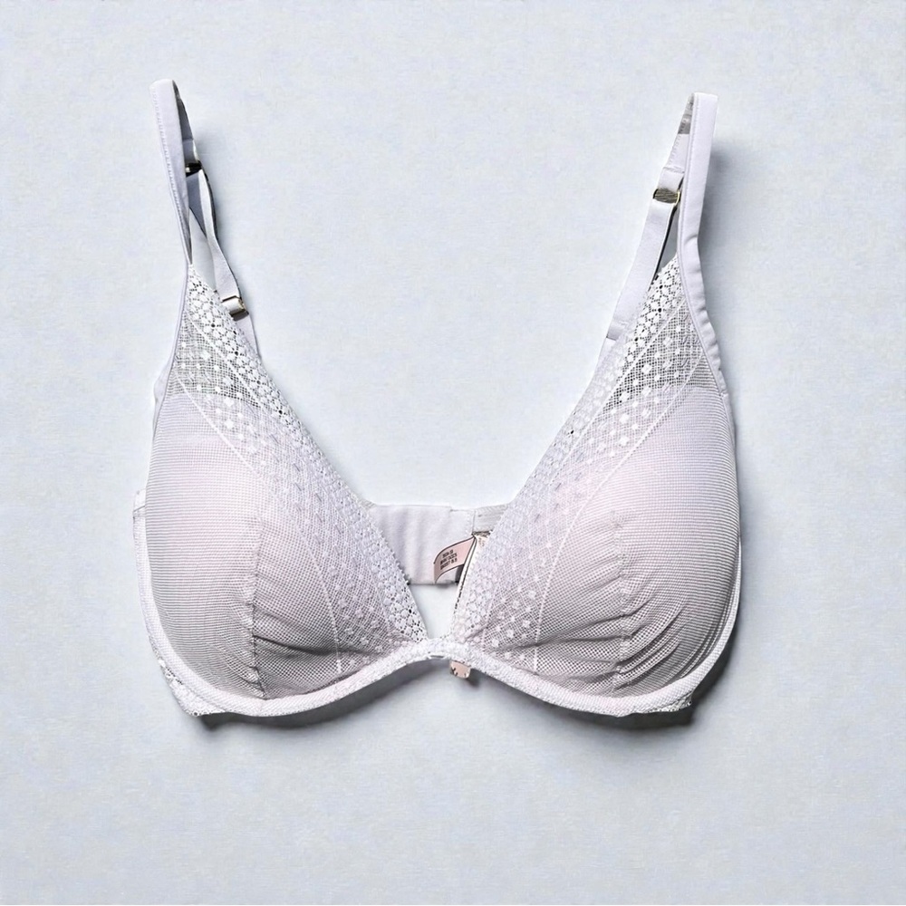 🌻Victoria’s Secret INCREDIBLE Lightly Lined Lace Plunge Underwire Bra Size 36DD
